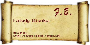 Faludy Bianka névjegykártya