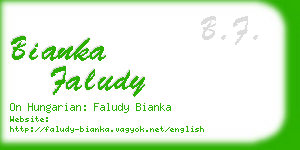 bianka faludy business card